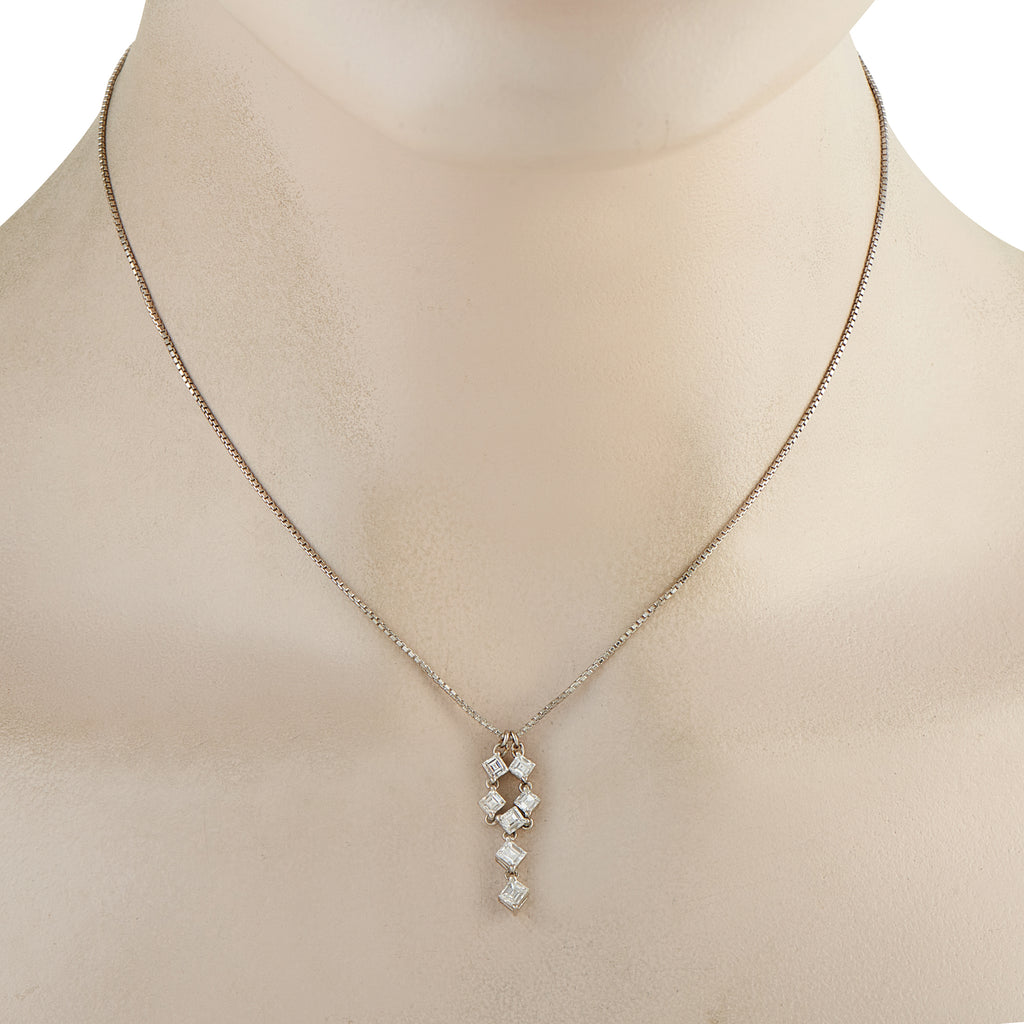 Platinum 1.07ct Diamond Necklace