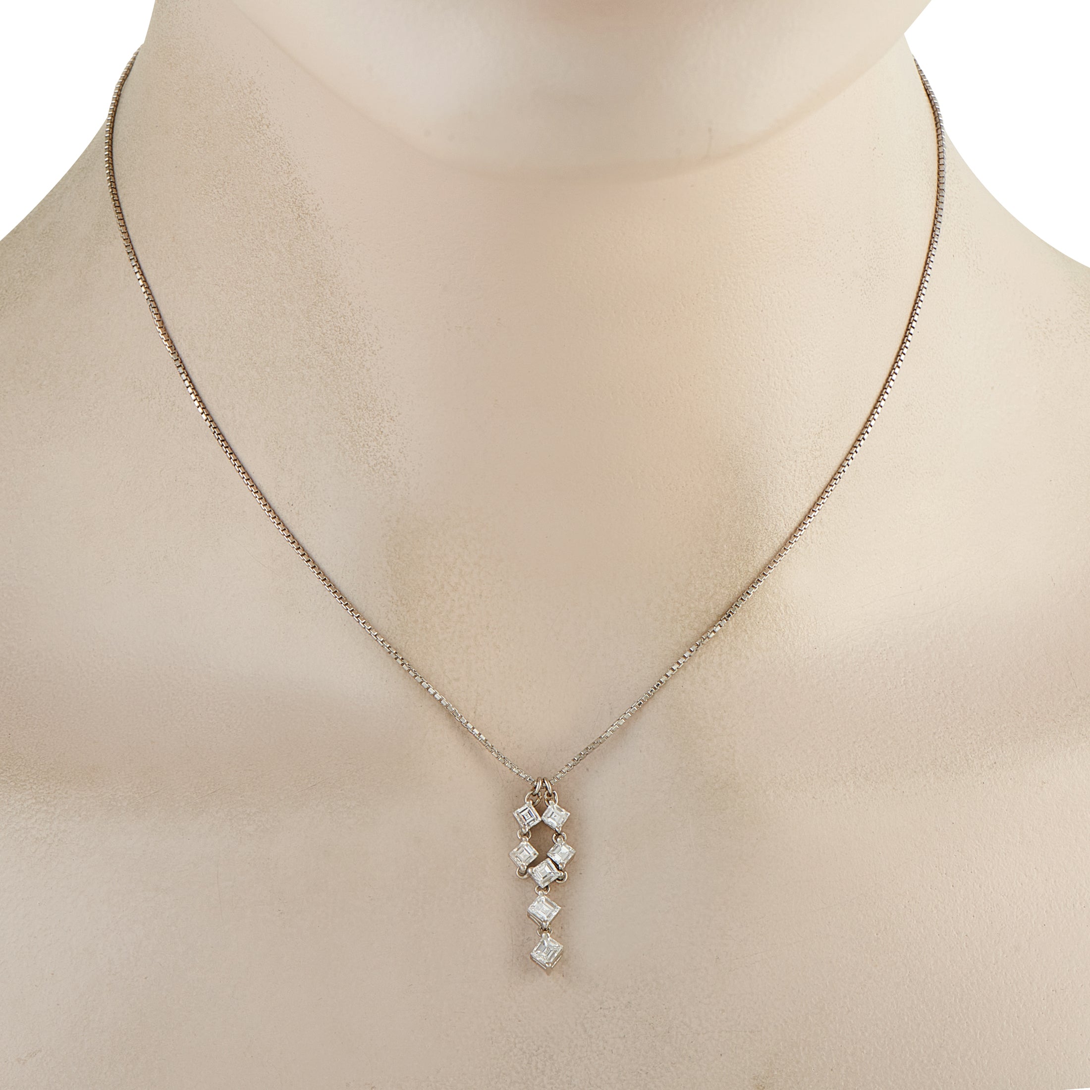 Platinum 1.07ct Diamond Necklace