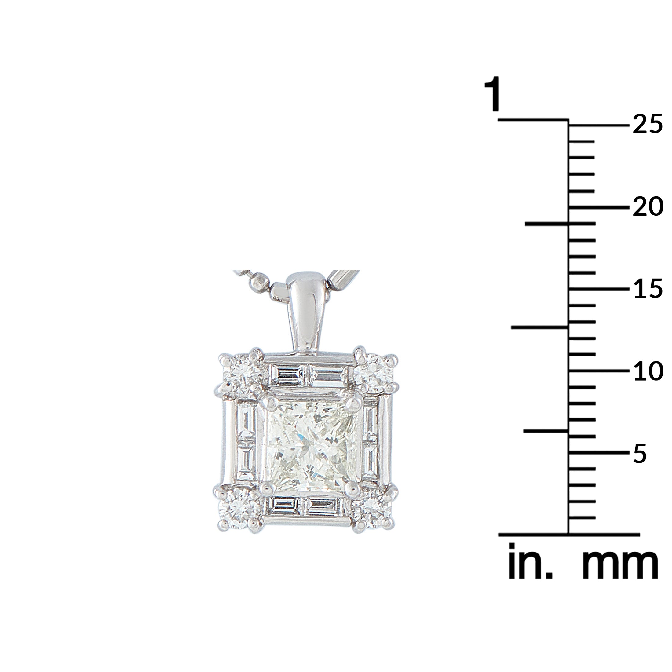 Platinum 1.53ct Diamond Pendant