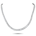 Exclusive Platinum 11.39ct Diamond Necklace – This radiant necklace is sleek and incredibly sophisticated