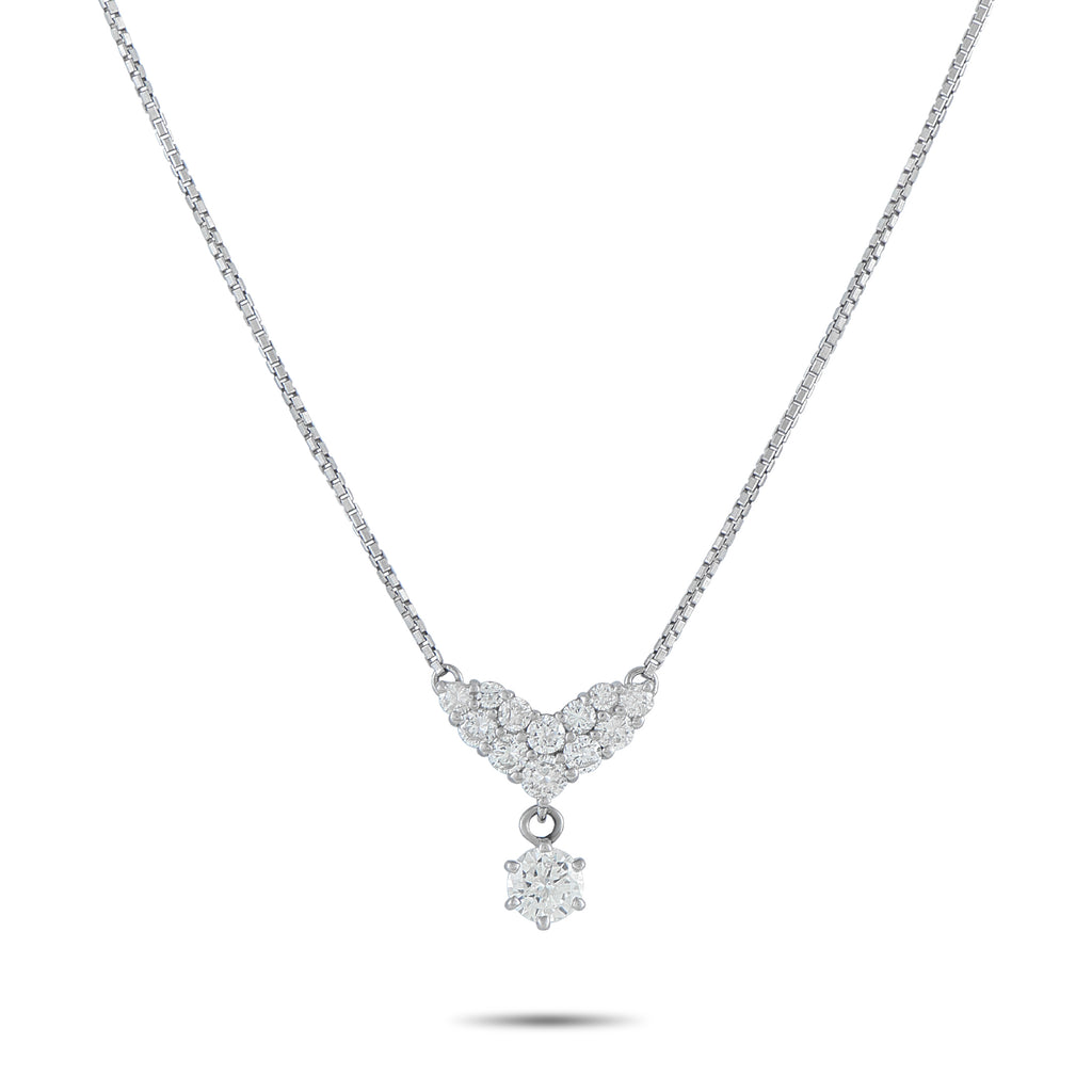 Platinum 1.02ct Diamond Necklace