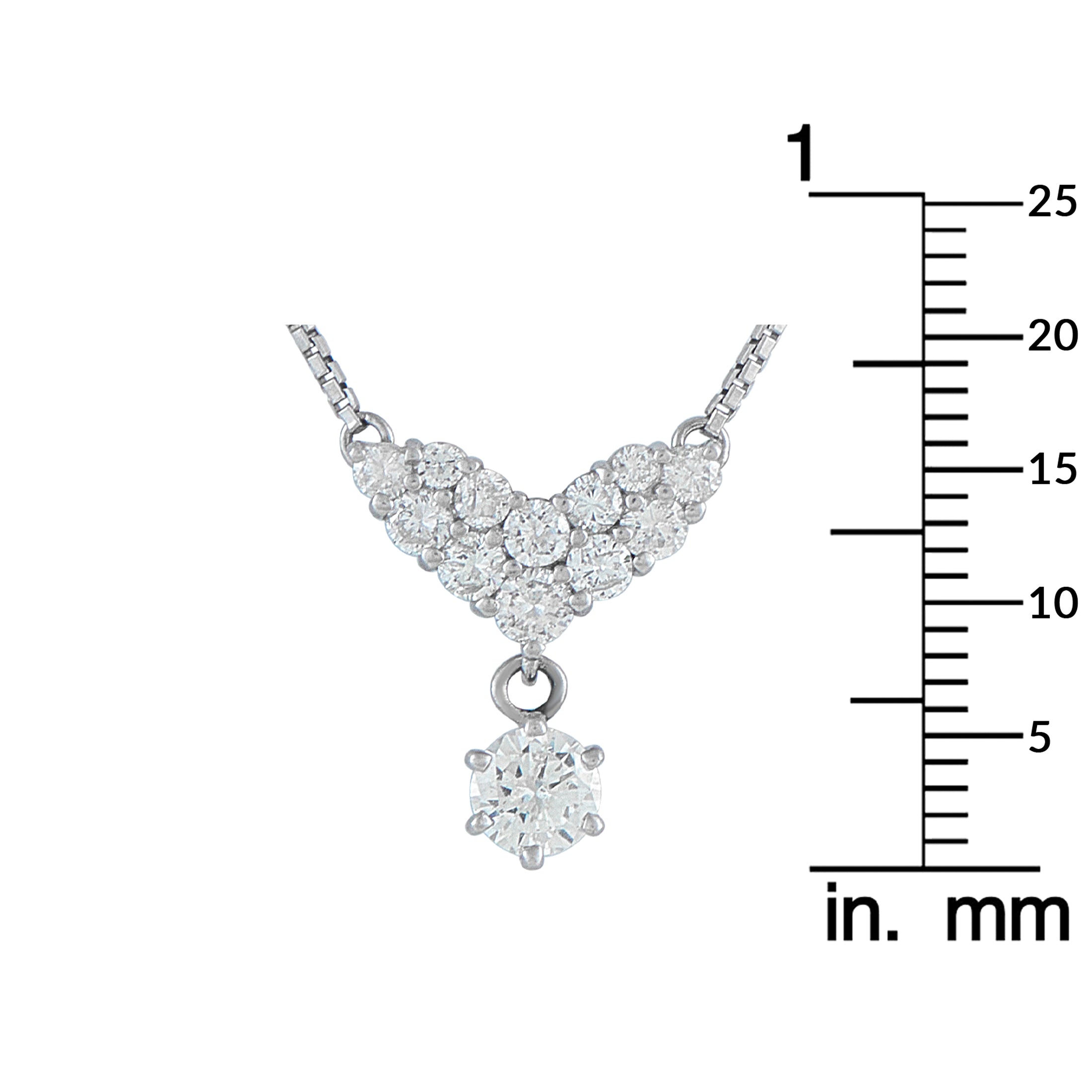 Platinum 1.02ct Diamond Necklace
