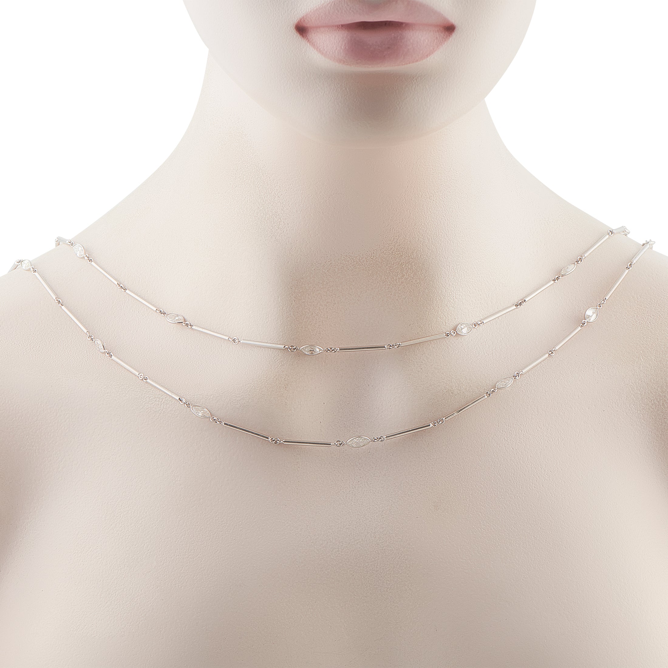 Platinum 10.0ct Diamond Necklace