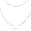 Diamond tennis necklace with round brilliant stones on a fine chain