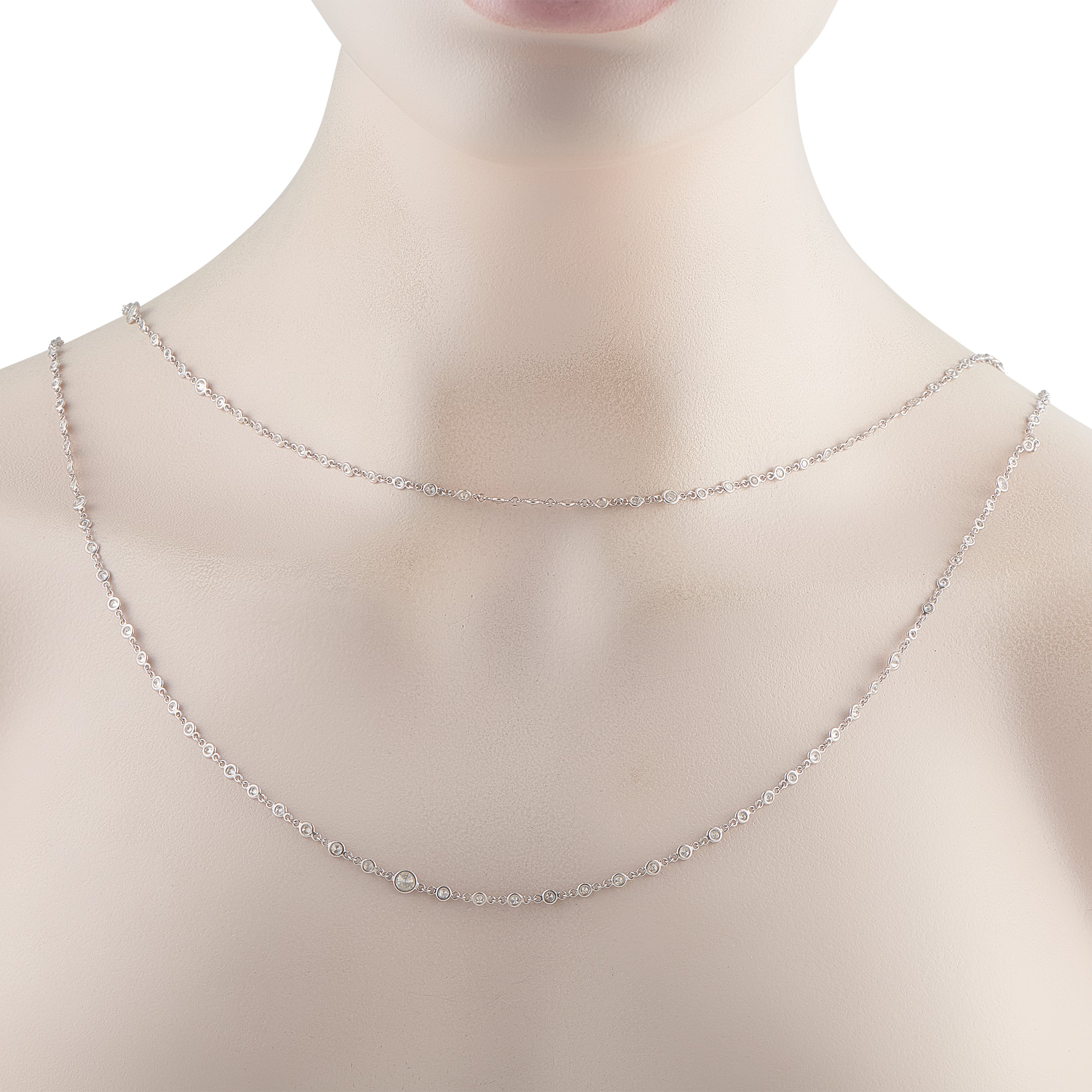 Platinum 9.47ct Diamond Necklace