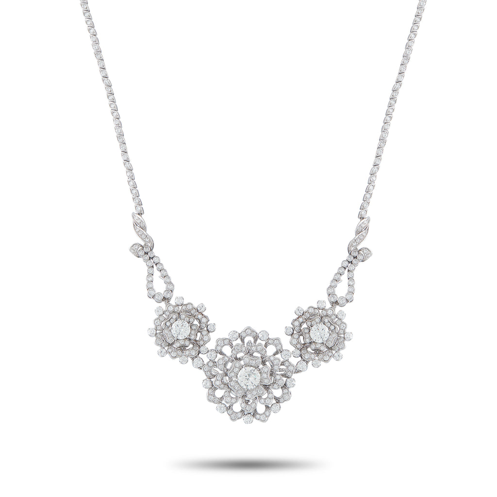 Platinum 10.70ct Diamond Necklace
