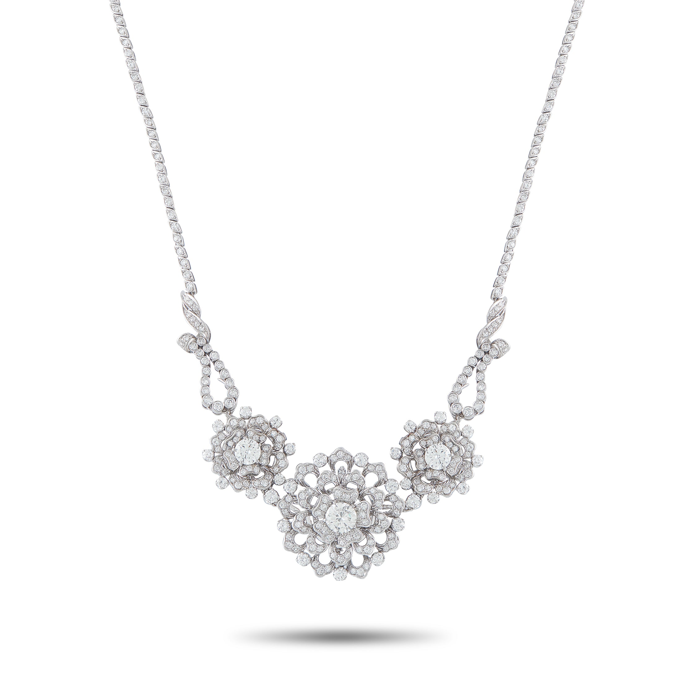Platinum 10.70ct Diamond Necklace