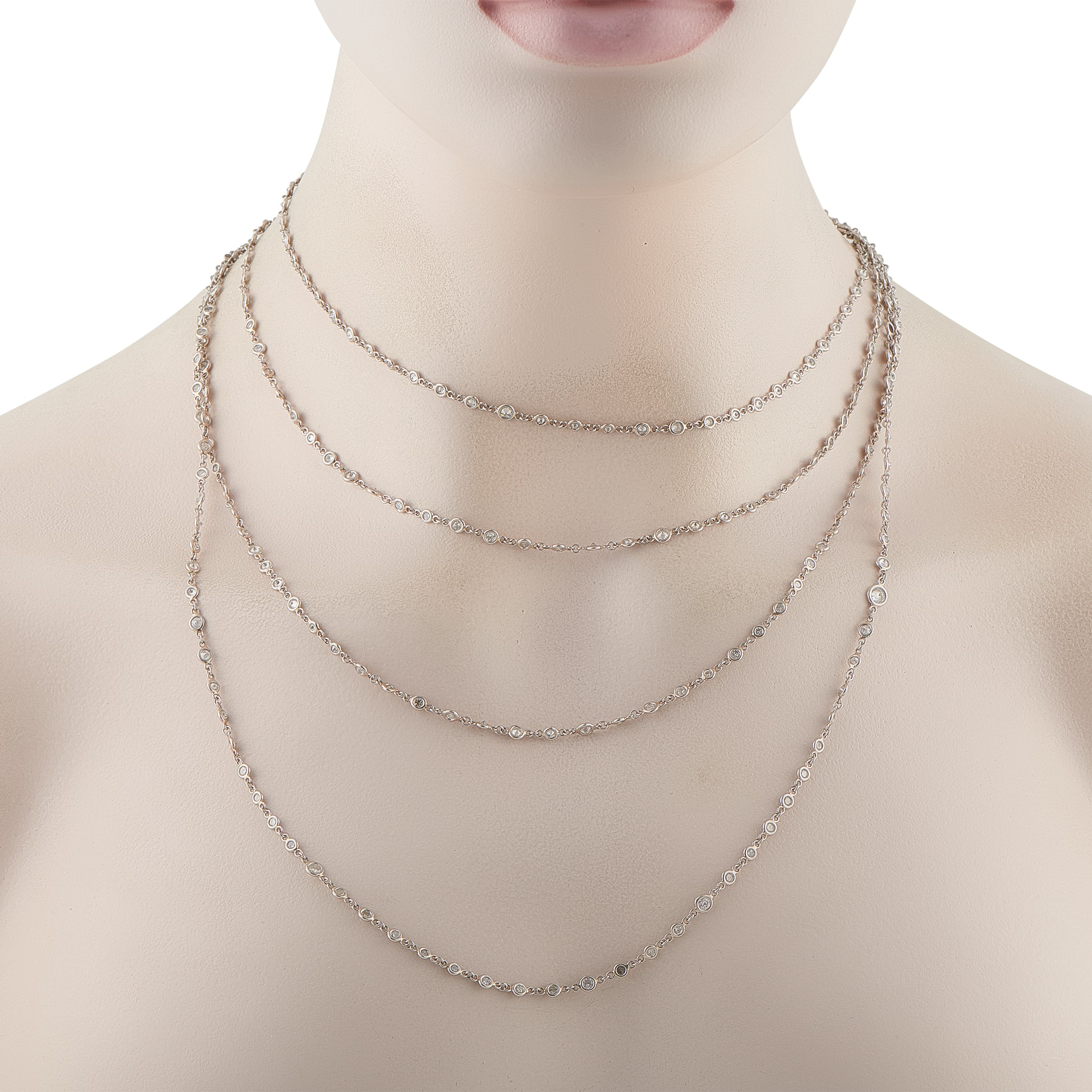 Platinum 13.72ct Diamond Necklace