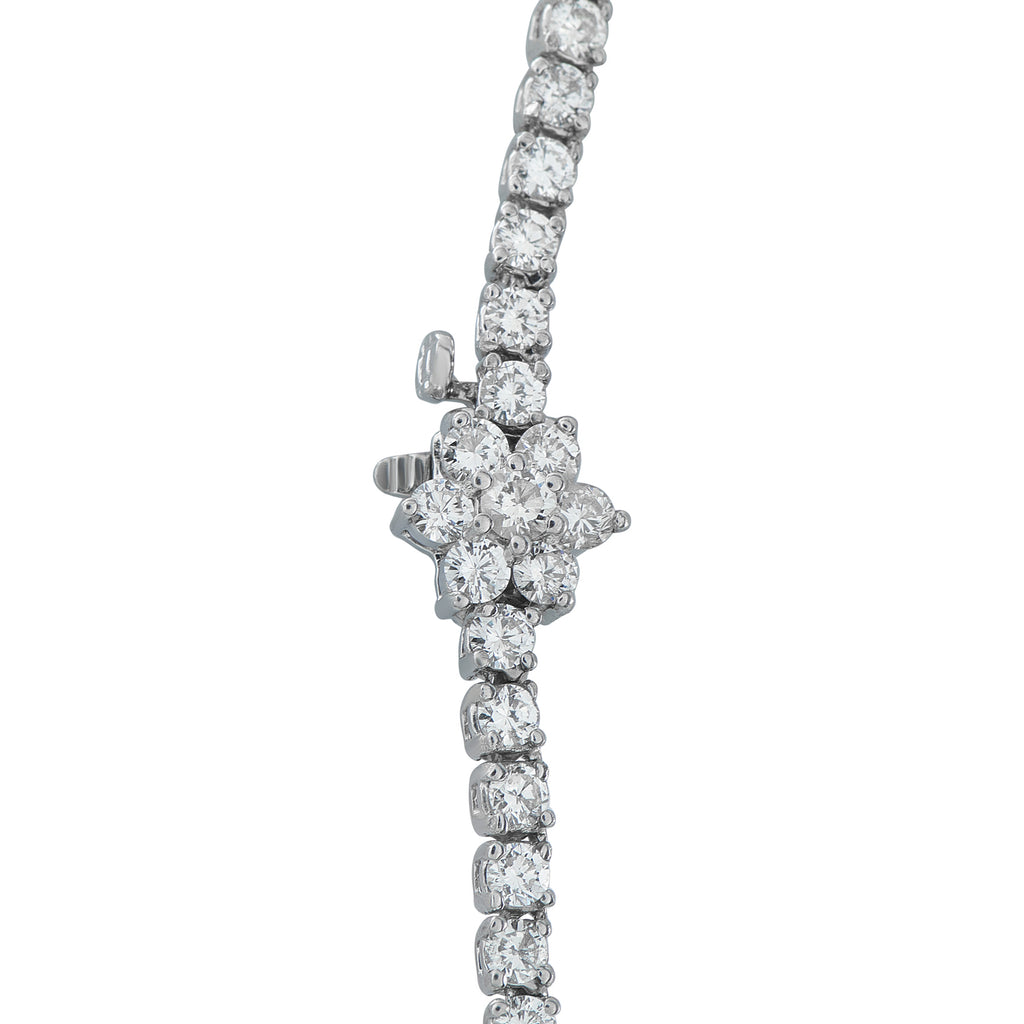 Platinum 12.50ct Diamond Tennis Necklace