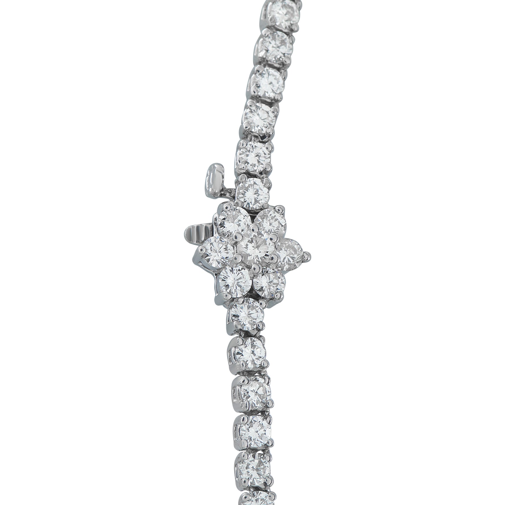 Platinum 12.50ct Diamond Tennis Necklace
