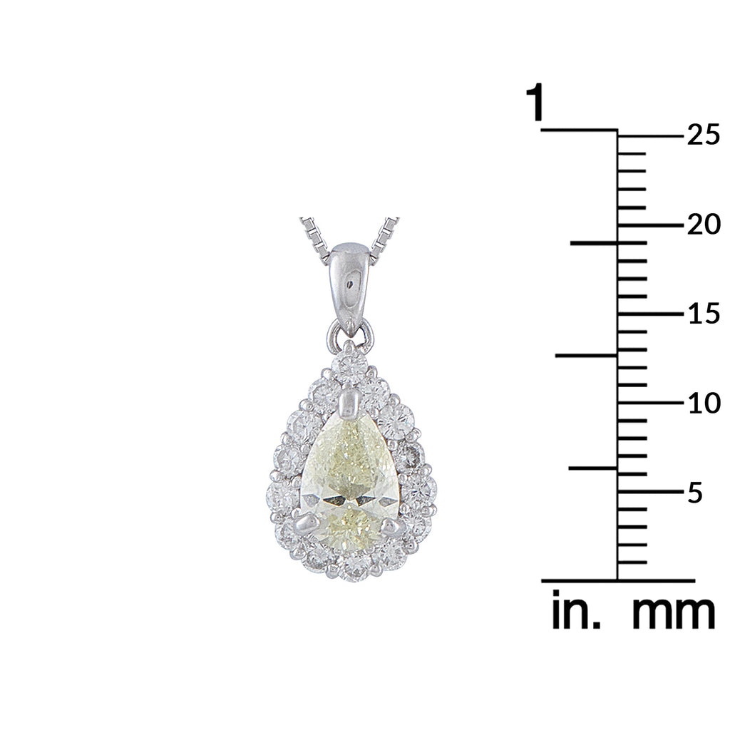 Platinum 1.45ct Diamond Pendant