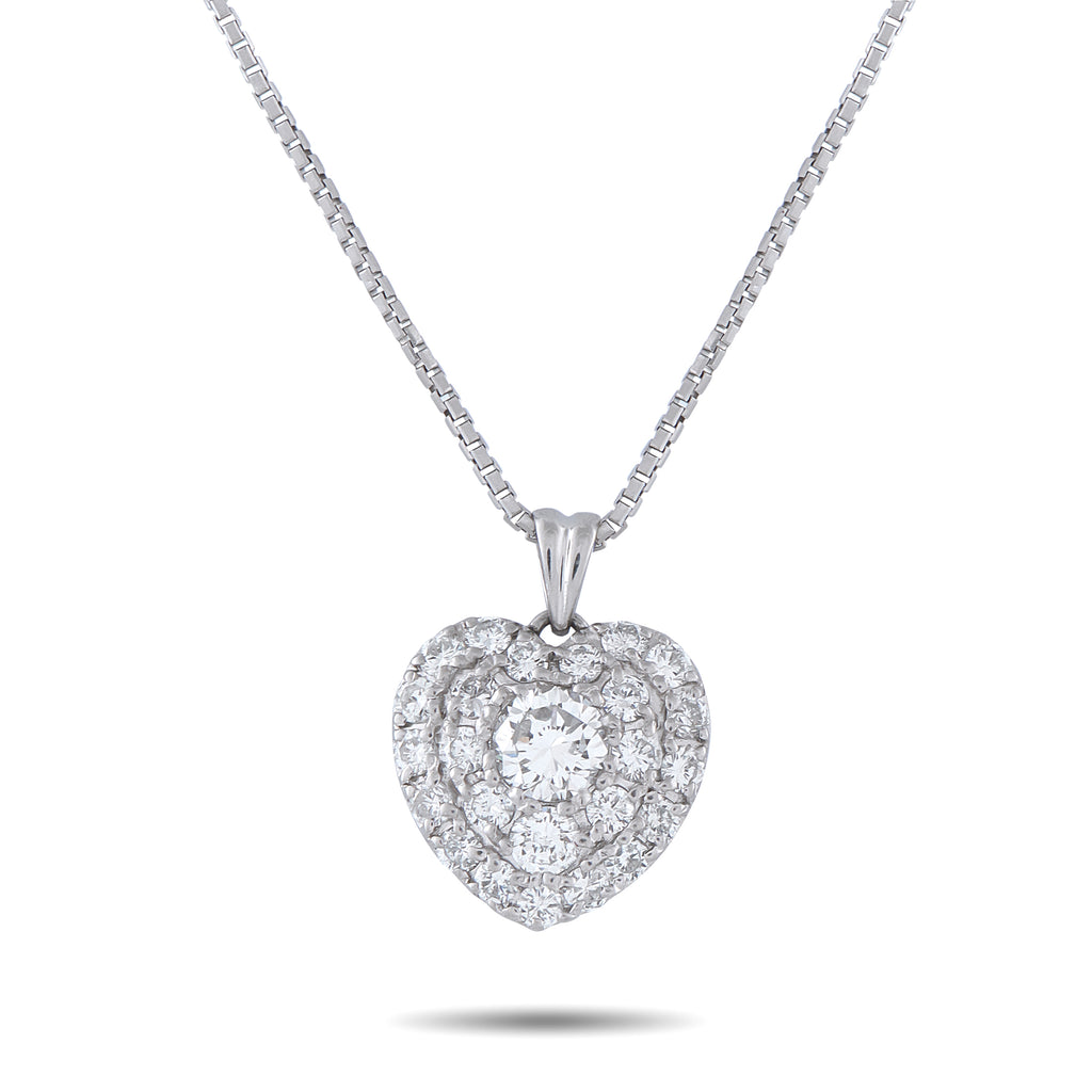 Platinum 1.12ct Diamond Pendant