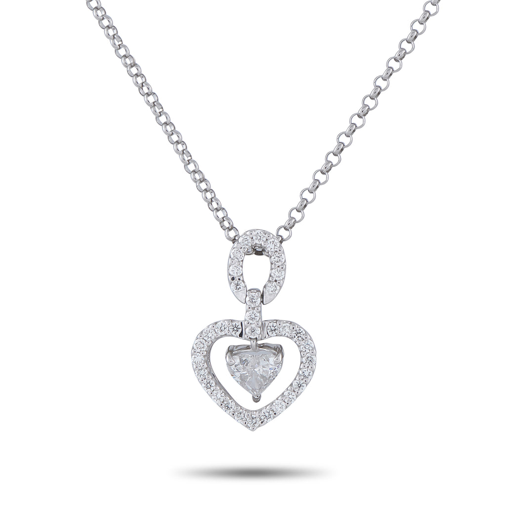 Platinum 0.51ct Diamond Pendant