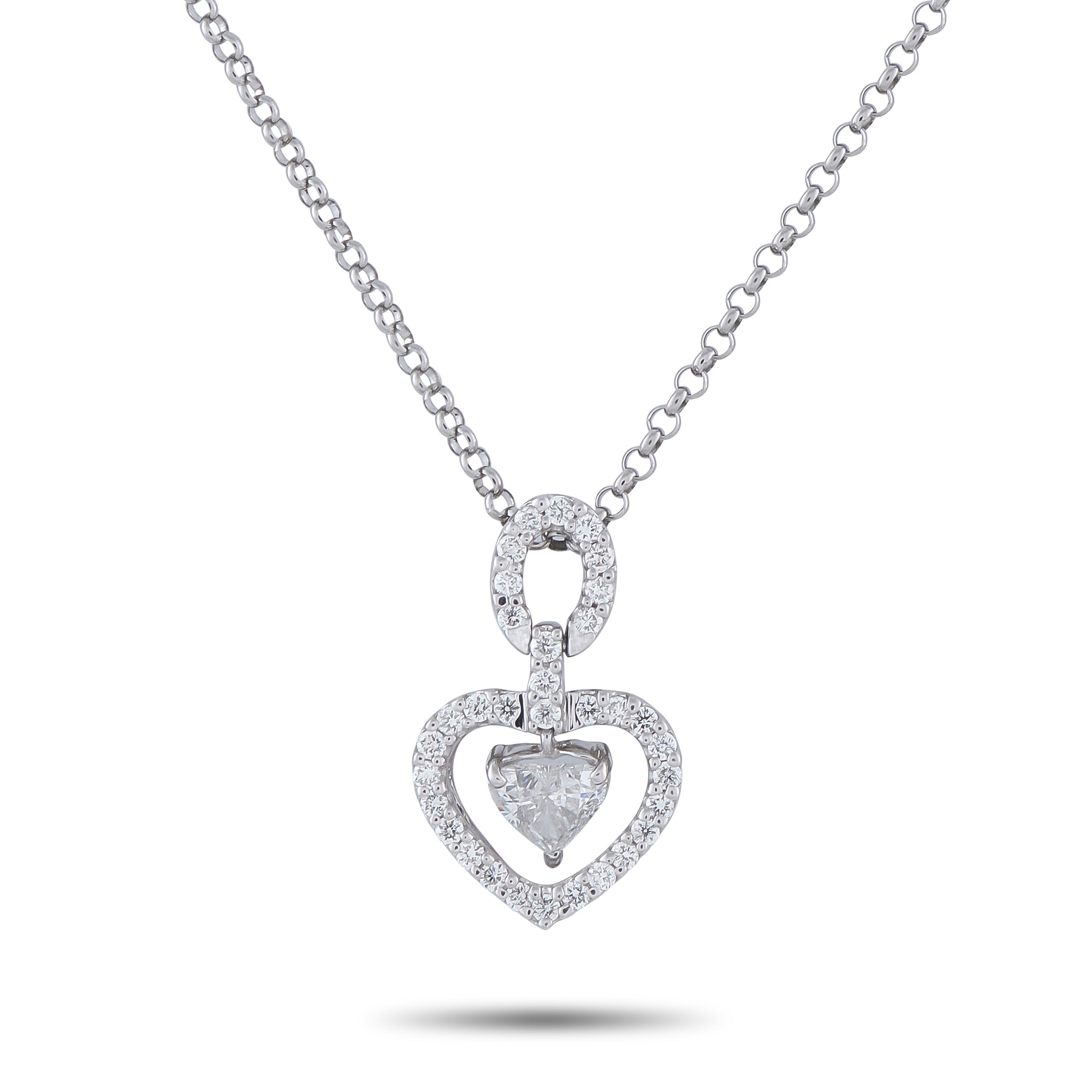Platinum 0.51ct Diamond Pendant
