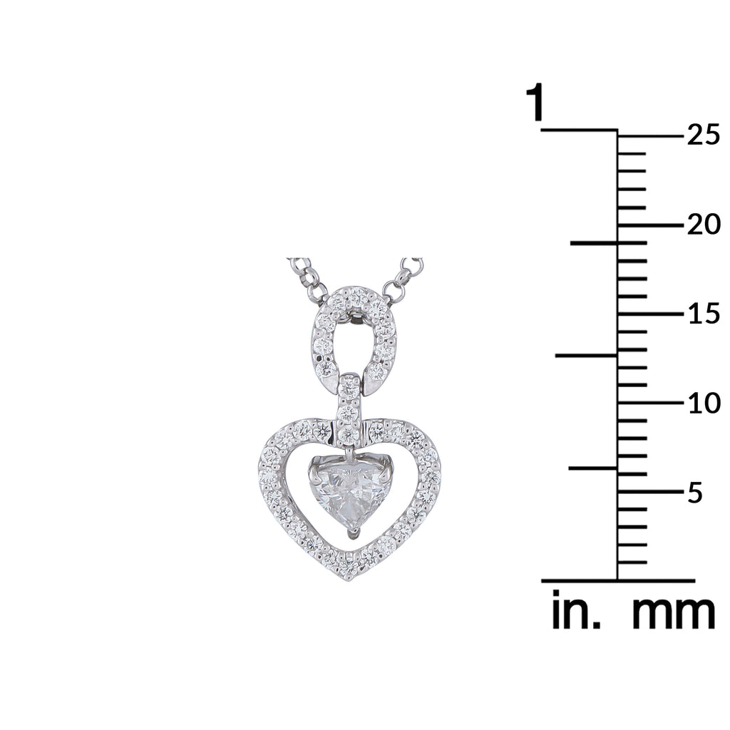 Platinum 0.51ct Diamond Pendant