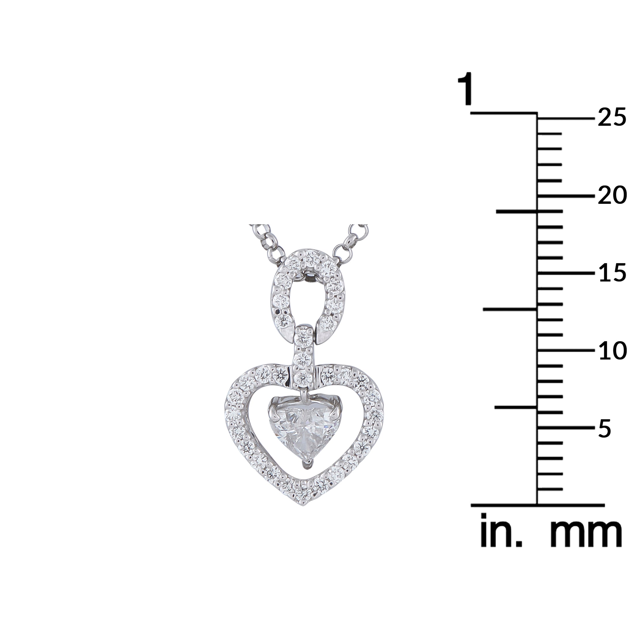 Platinum 0.51ct Diamond Pendant