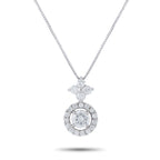 18K White Gold 0.95ct Diamond Pendant