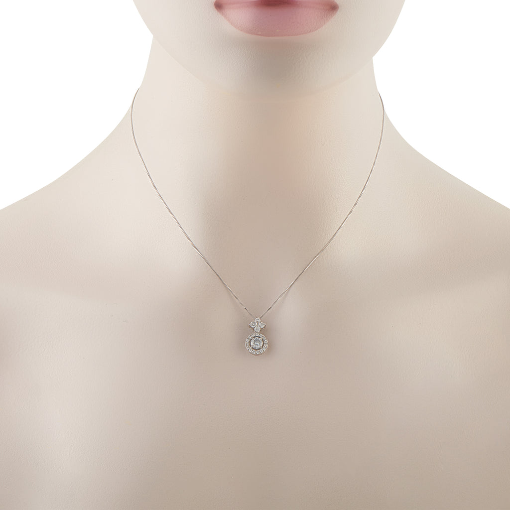 18K White Gold 0.95ct Diamond Pendant