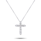 Platinum 1.0ct Diamond Cross Pendant