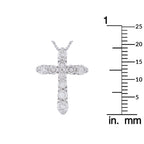 Platinum 1.0ct Diamond Cross Pendant