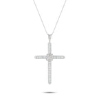Platinum 1.95ct Diamond Cross Pendant
