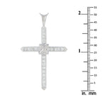Platinum 1.95ct Diamond Cross Pendant
