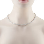 Platinum 40.47ct Diamond Tennis Necklace