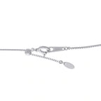 Platinum 1.78ct Diamond Oval Halo Pendant