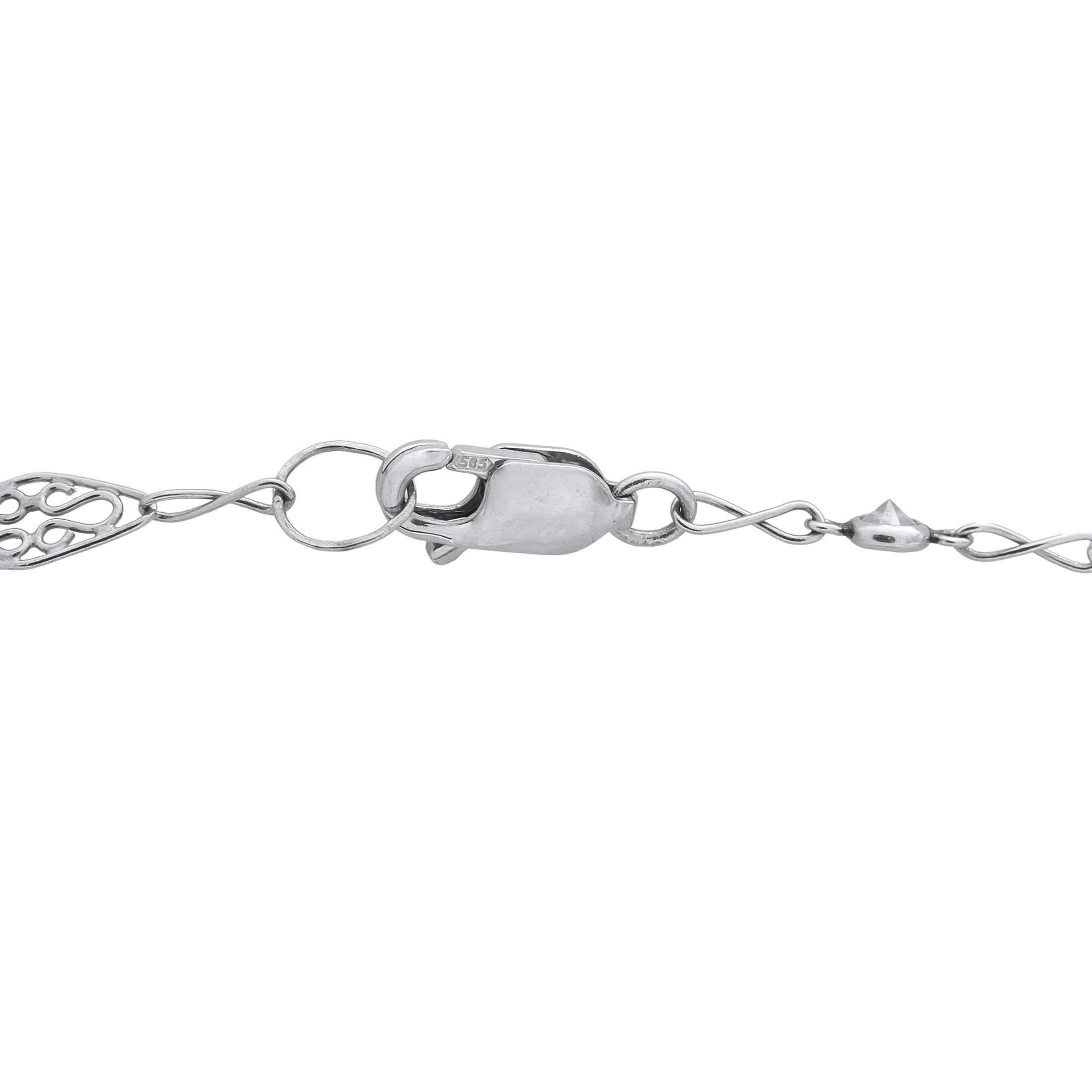Platinum 0.50ct Diamond Station Necklace