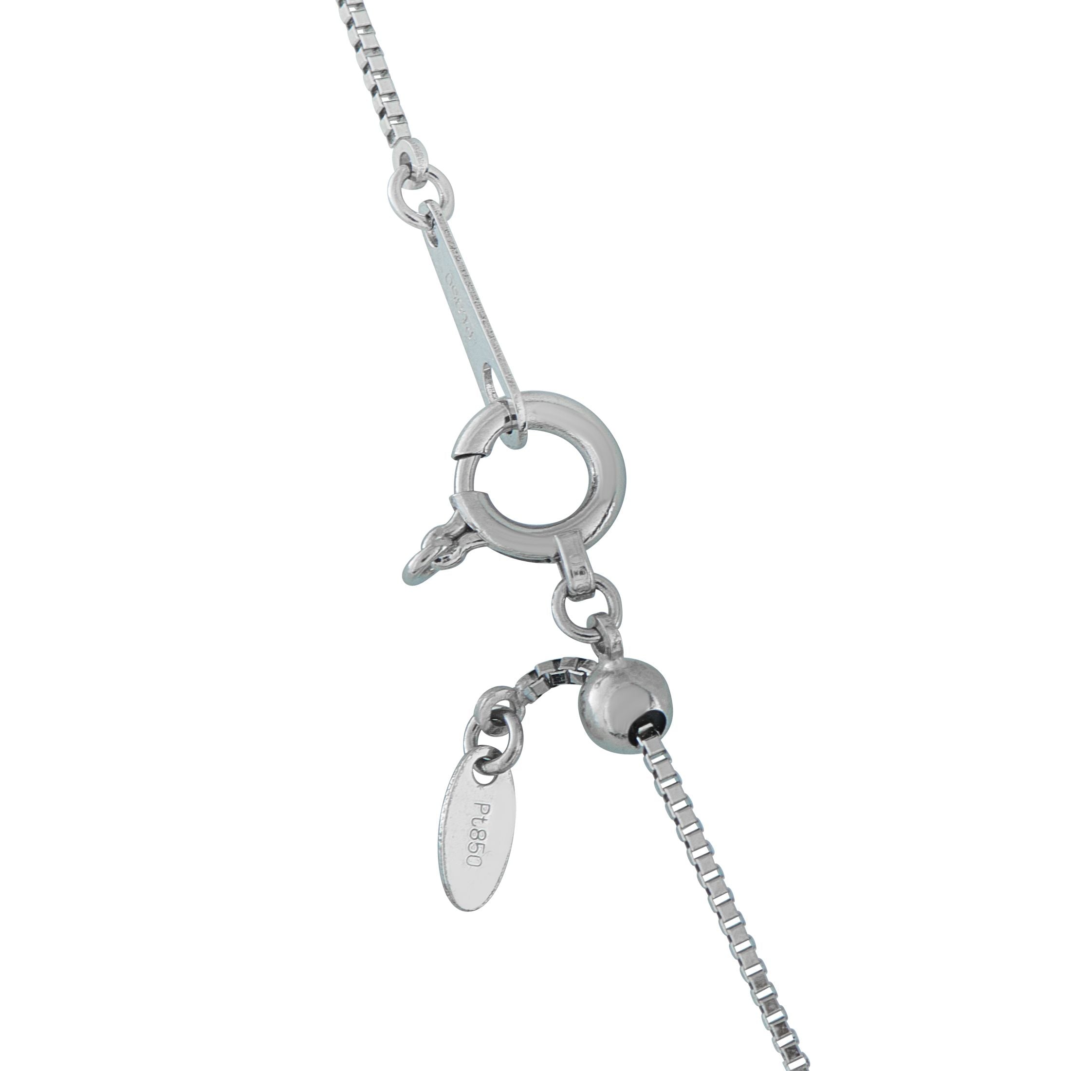 Exclusive Platinum 1.04ct Diamond and Fire Opal Necklace