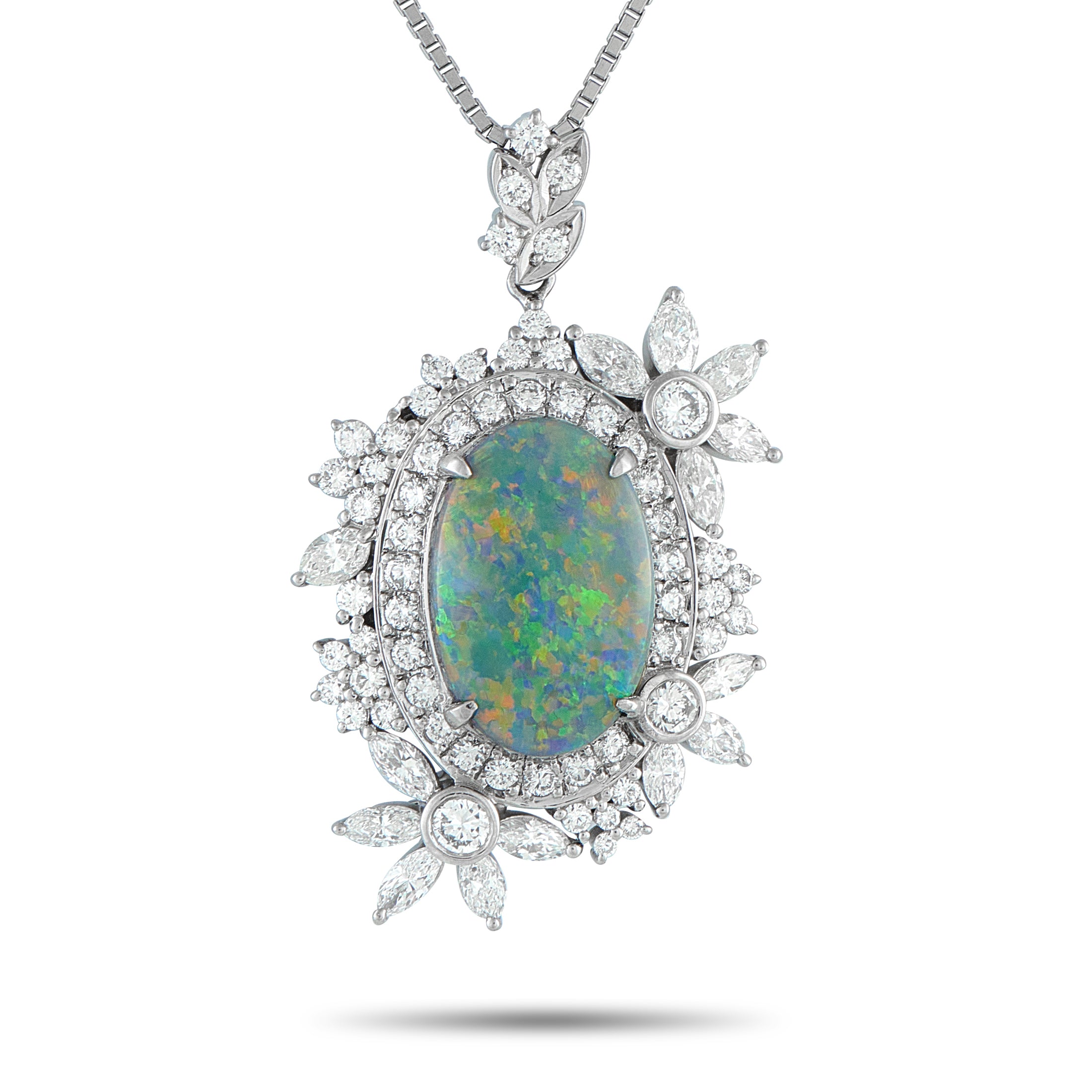 Exclusive Platinum 1.46ct Diamond and Opal Necklace – In this Exclusive  piece, a 5