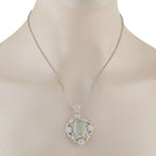 Exclusive Platinum 2.30ct Diamond and Opal Pendant Necklace