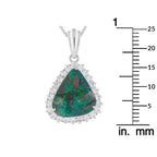 Platinum 0.60ct Diamond and Opal Necklace