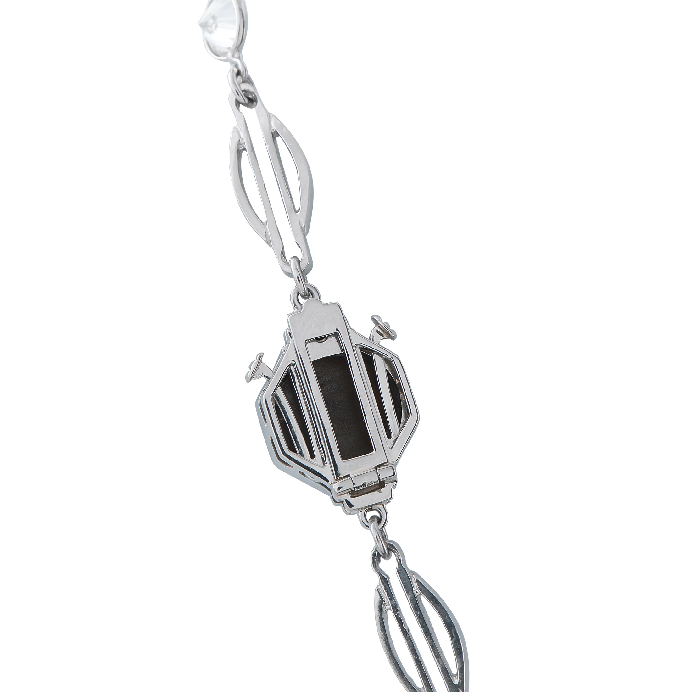 Platinum 4.60ct Diamond and Opal Necklace