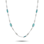 Platinum 5.50ct Diamond and Opal Necklace