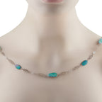 Platinum 5.50ct Diamond and Opal Necklace