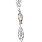 Platinum 5.50ct Diamond and Opal Necklace