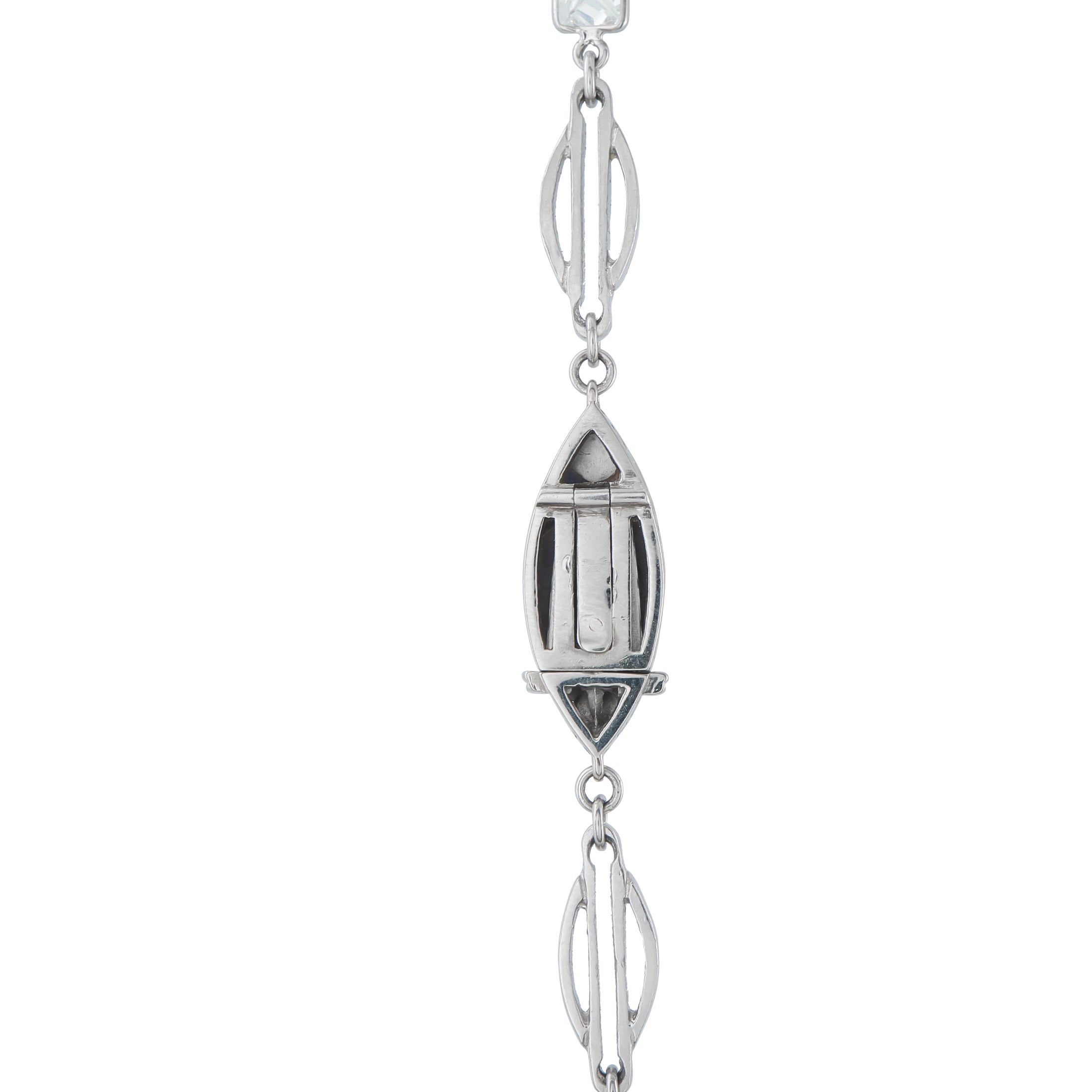 Platinum 7.40ct Diamond and Opal Necklace