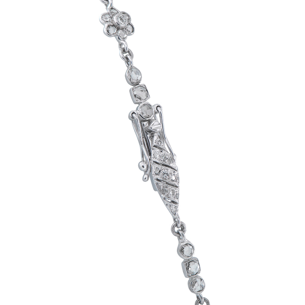 Platinum 3.12ct Diamond and Opal Pendant