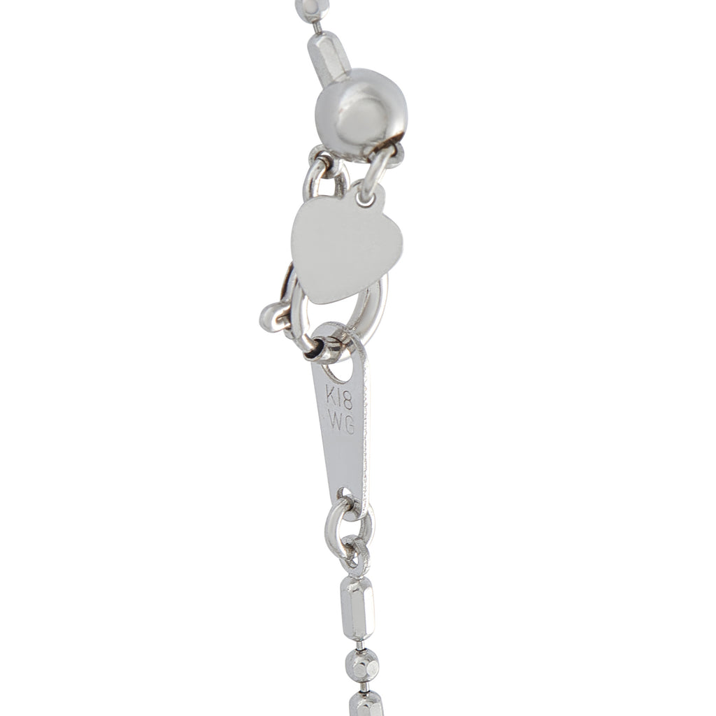 18K White Gold 0.20ct Diamond and Opal Pendant
