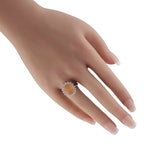 Exclusive Platinum 1.02ct Diamond and Opal Ring