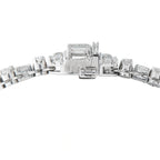 Vintage Platinum 20.0ct Diamond and Paraiba Tourmaline Necklace