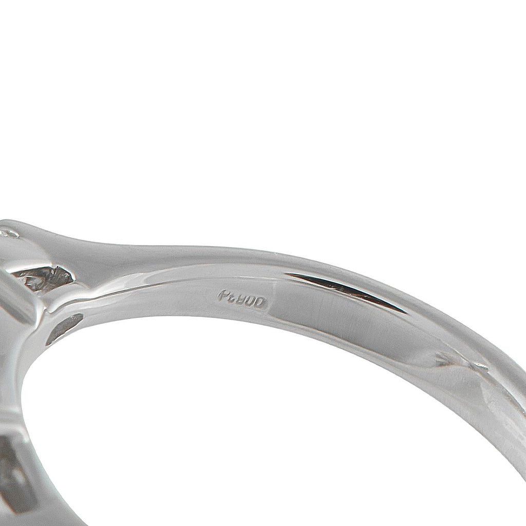 Exclusive Platinum 0.28ct Diamond and Pearl Ring