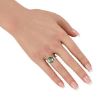 Platinum 0.39ct Diamond and Pearl Ring