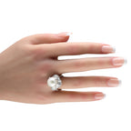 Exclusive Platinum 1.69ct Diamond and Pearl Ring