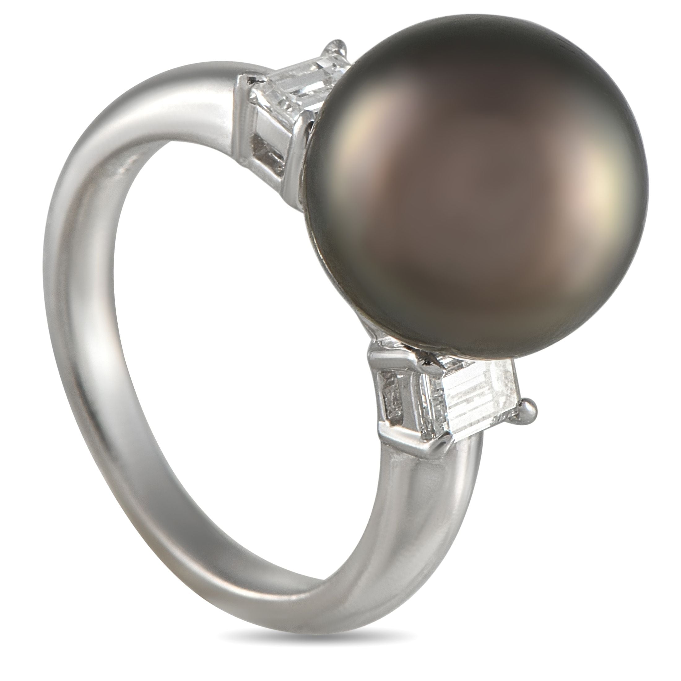 Exclusive Platinum 0.40ct Diamond and Pearl Ring MF02-051525 – Understated yet unforgettable, this Exclusive  ring features a