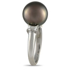 Exclusive Platinum 0.40ct Diamond and Pearl Ring