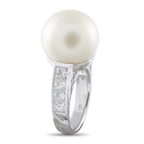 Platinum 1.69ct Diamond and Pearl Ring
