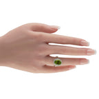 Exclusive Platinum 0.50ct Diamond and Peridot Ring
