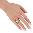 Platinum 2.15ct Diamond and Pink Sapphire Ring
